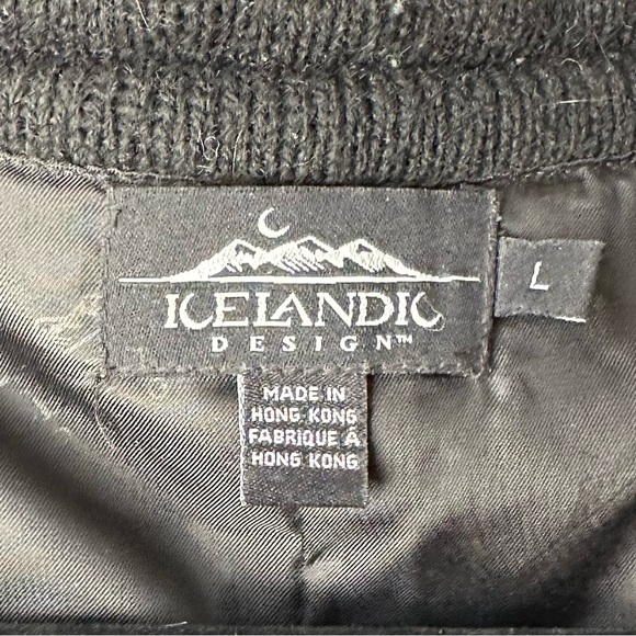 Icelandic Designs Wool fully lined Cardigan with ornate hook closure SZ L - Picture 7 of 8